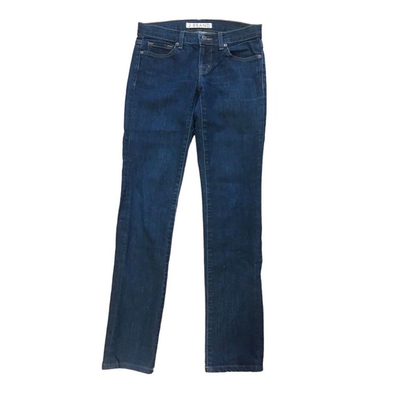 J Brand Pencil Leg Jeans 912 Pure Blue Denim Stretch Dark Wash Low Rise … - Picture 1 of 9